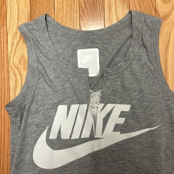 Nike Heather Gray with White‎ Lace Tank Small - Picture 2 of 7